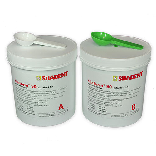 Silaform, putty A+B Shore A 90